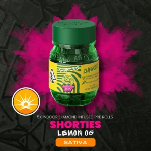 Shorties Lemon OG | 4 infused prerolls per Barrel: (SATIVA)